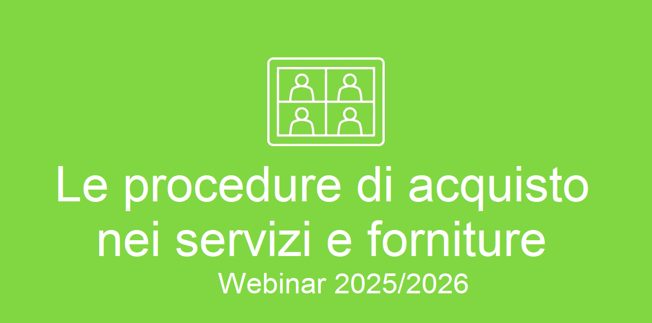  Unit 2 - Formazione specialistica - Le procedure di acquisto nei servizi e forniture - 2025/26 - 1^ edizione